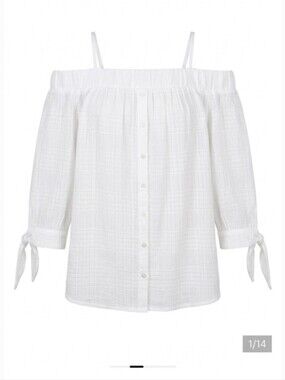 IZ Byer off the shoulder women's white blouse size M